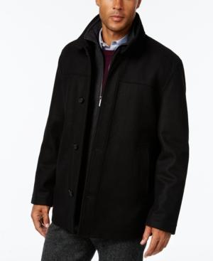 London Fog Men's Wool-blend Layered Car Coat