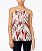 Bar Iii Chevron Pleated Halter Top, Only At Macy's