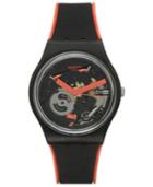 Swatch Unisex Swiss Power Tracking Black Silicone Strap Watch 34mm Gb290