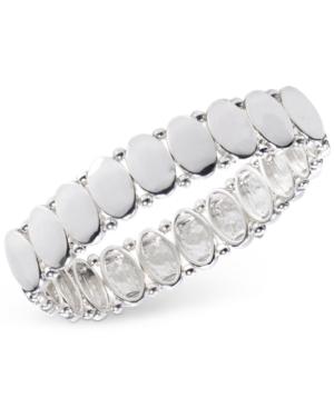 Nine West Silver-tone Stretch Bracelet