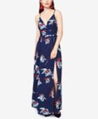 Fame And Partners Printed Wrap Maxi Dress