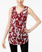 Alfani Petite Pleated Top, Only At Macy's