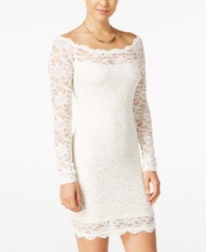 Jump Juniors' Off-the-shoulder Lace Bodycon Dress