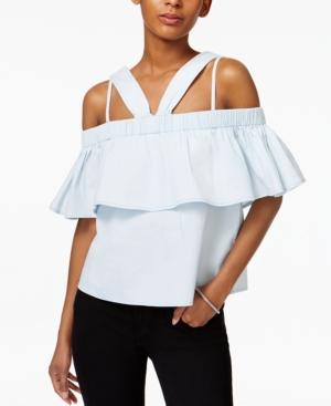 Minkpink Cloud Nine Cotton Off-the-shoulder Top