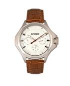 Breed Quartz Mozart Black And Brown Leather Watches 42mm