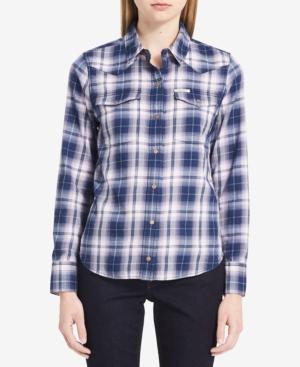 Calvin Klein Jeans Cotton Plaid Western Shirt
