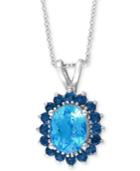 Final Call By Effy Blue Topaz Pendant Necklace (2-5/8 Ct. T.w.) In 14k White Gold
