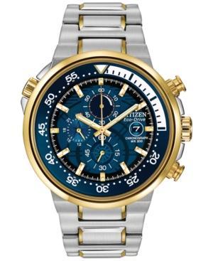 Citizen Men's Chronograph Endeavor Eco-drive Two-tone Stainless Steel Bracelet Watch 46mm Ca0444-50l