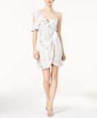 Bardot Metallic-print Wrap Dress