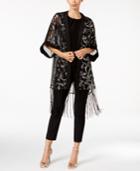 Blue By Betsey Johnson Paisley Sequined Evening Kimono