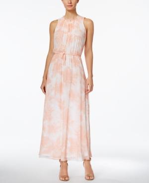 Calvin Klein Floral-print Chiffon Maxi Dress