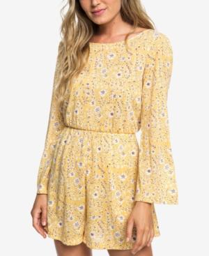 Roxy Juniors' Floral-print Bell-sleeve Dress
