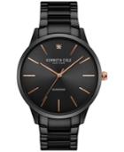 Kenneth Cole New York Men's Diamond Accent Black Ion-plated Stainless Steel Bracelet Watch 43mmx50mm 10031279