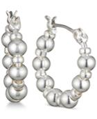 Nine West Silver-tone Bubble Hoop Earrings