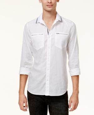 Guess Men's Jake Viole Double Zip-pocket Shirt
