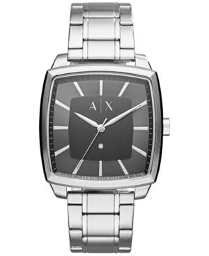 Ax Armani Exchange Men's Diamond Accent Stainless Steel Bracelet Watch 40x40mm Ax2360
