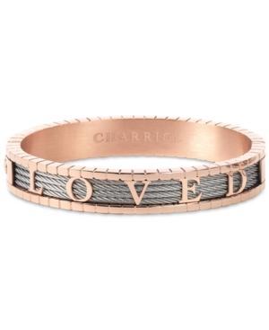 Charriol 4ever Loved Bangle Bracelet In Pvd Stainless Steel & Rose Gold-tone