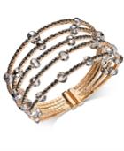 I.n.c. Gold-tone & Hematite-tone Bead Flex Bracelet, Created For Macy's