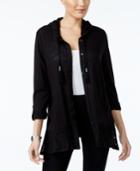 Style & Co Mixed-media Roll-tab Jacket, Created For Macy's