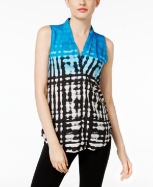 Cece Printed Pleated Shell