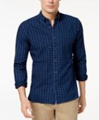 Brooks Brothers Men's Slim-fit Indigo Gingham-print Shirt