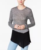Bar Iii Asymmetrical Colorblocked Sweater, Only At Macy's