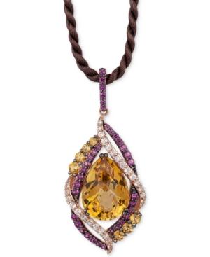 Le Vian Crazy Collection Multi-stone Pendant Necklace (12-1/3 Ct. T.w.) In 14k Rose Gold, Only At Macy's