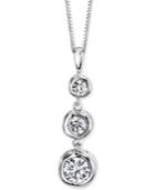 Sirena Diamond Three-stone Pendant Necklace (1/3 Ct. T.w.) In 14k Yellow Gold Or White Gold
