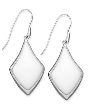 Sterling Silver Earrings, White Agate Drop Earrings (21-34mm)