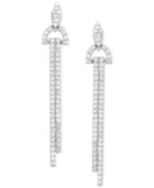 Wrapped In Love Diamond Two-row Linear Drop Earrings (1/2 Ct. T.w.) In 14k White Gold