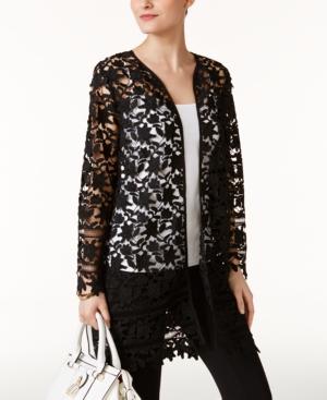 Alfani Lace Open-front Jacket, Only At Macy's