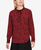 Tommy Hilfiger Floral-print Blouse, Created For Macy's