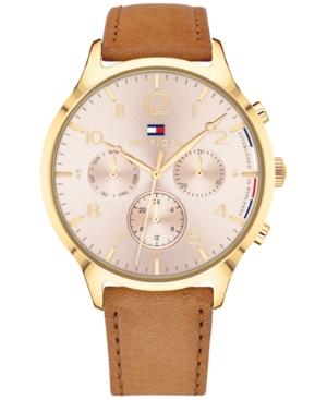 Tommy Hilfiger Women's Emmy Camel Leather Strap Watch 38mm