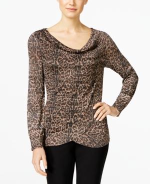 Inc International Concepts Animal-print Sweater, Only At Macy's