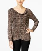 Inc International Concepts Animal-print Sweater, Only At Macy's