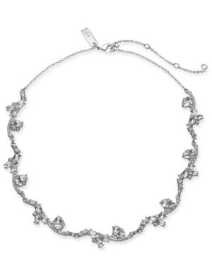 I.n.c. Silver-tone Crystal Collar Necklace, 16 + 3 Extender, Created For Macy's
