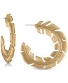 Rachel Rachel Roy Gold-tone Feather Hoop Earrings