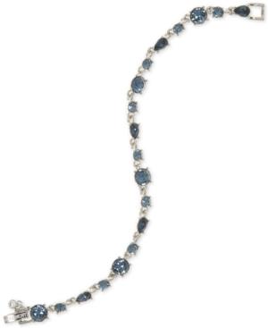 Givenchy Silver-tone Blue Stone Flex Bracelet