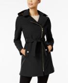 Via Spiga Faux-leather-trim Asymmetrical Coat, A Macy's Exclusive