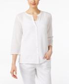 Eileen Fisher Organic Cotton-blend Sheer Shirt, Regular & Petite