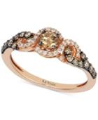 Le Vian Diamond Three-stone Ring In 14k Rose Gold (1/2 Ct. T.w.)