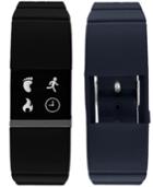 Itouch Men's Ifitness Pulse Black & Navy Silicone Strap Smart Watch 20x18mm