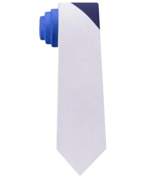 Tommy Hilfiger Men's Tri-color Panel Slim Silk Tie