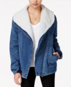 Roxy Juniors' San Simon Fleece-lined Denim Jacket