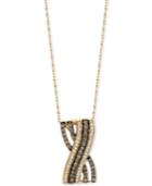 Le Vian Diamond Overlap 18 Pendant Necklace (5/8 Ct. T.w.) In 14k Gold