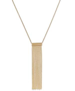 Giani Bernini Long Length Tassel Necklace In Sterling Silver & Gold Plated Silver, Only At Macy's