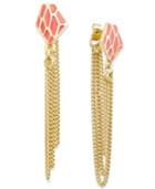 Thalia Sodi Gold-tone Geometric Enamel Mosaic Chain Drop Earrings, Only At Macy's