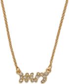 Kate Spade New York Gold-tone Crystal Pave Mrs. Pendant Necklace