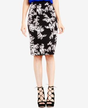 Vince Camuto Leaf-print Pencil Skirt