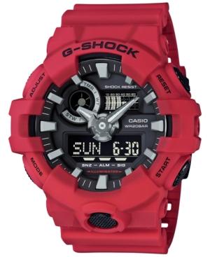 G-shock Men's Analog-digital Red Resin Strap Watch 53x58mm Ga700-4a